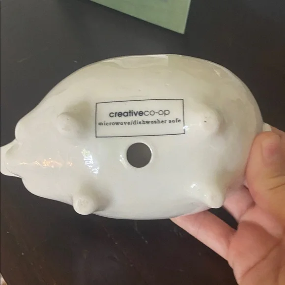 White Pig-Shaped Ceramic Dish by creative co op - Picture 4 of 4